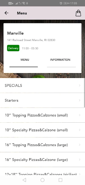 Manville Palace Pizza Screenshot 1