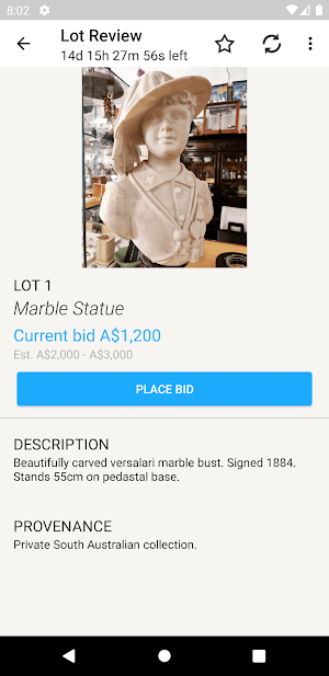 Bluetongue Auctions Screenshot 2