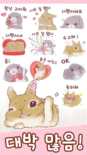 Korean Stickers Pom and Moco Screenshot 2