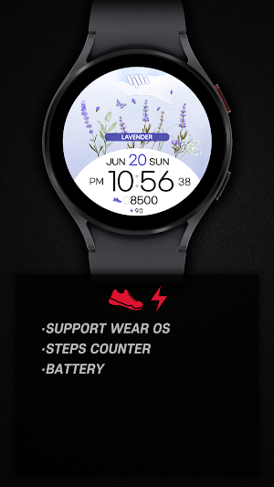 SamWatch Flower 2022 Lavender Screenshot 1