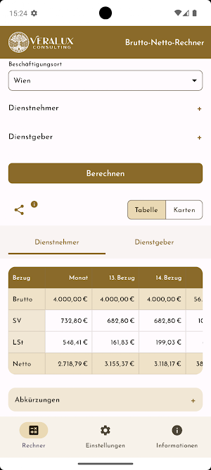 Brutto-Netto-Rechner AT 2026 Screenshot 1