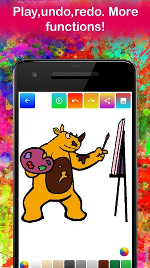 Funny Animal Coloring Pages Game for kids 🎸 Screenshot 3
