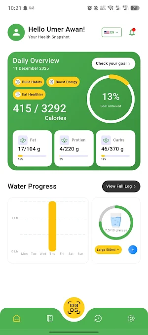 Smart Food Tracker Screenshot 1