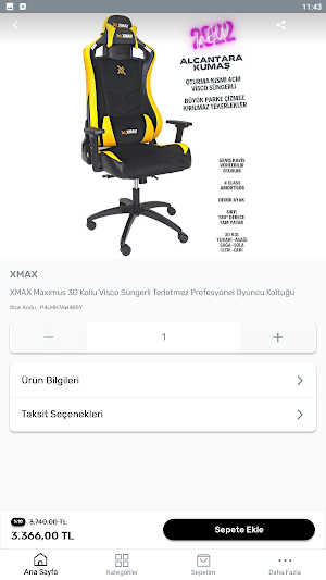 Xmax Oyuncu Koltuğu Screenshot 1