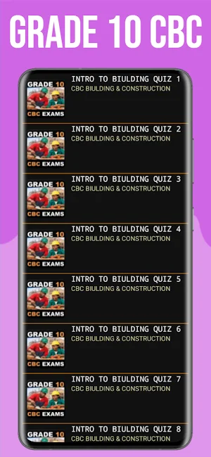 Grade 10 CBC Building Exams Screenshot 1