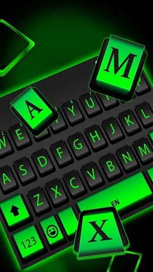 Neon Black Business Keyboard Theme Screenshot 2