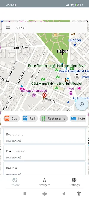 Dakar Senegal Offline Map Screenshot 0