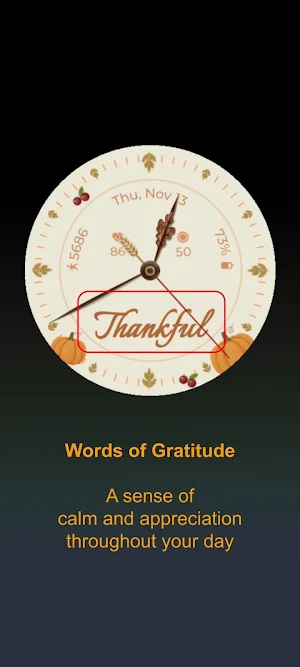 Gratitude Watch Face Screenshot 3