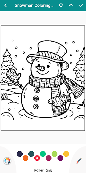 Cute Snowman Coloring Book Screenshot 2