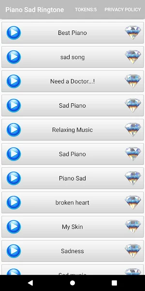 Piano Sad Ringtone Screenshot 2