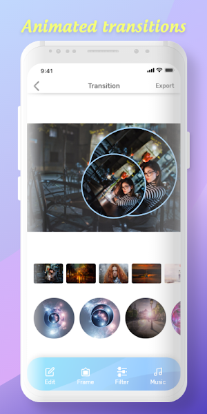 Romantic effects, photo video maker with music Screenshot 1
