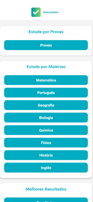 Simulados Vestibular Screenshot 0