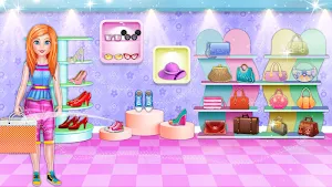 High School Girls Shopping: Cash register game Screenshot 1
