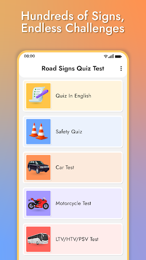 Traffic & Road Signs Test Quiz Screenshot 1