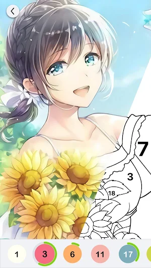 Anime Paint - Color By Number Screenshot 3