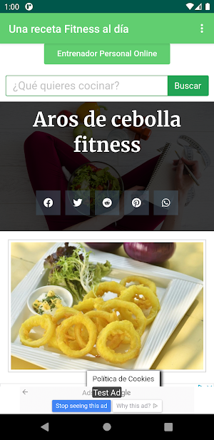 Una Receta Fitness Al Día Screenshot 0