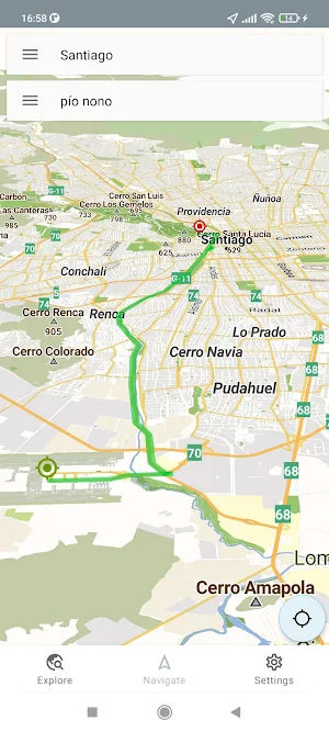 Santiago Chile Offline Map Screenshot 1