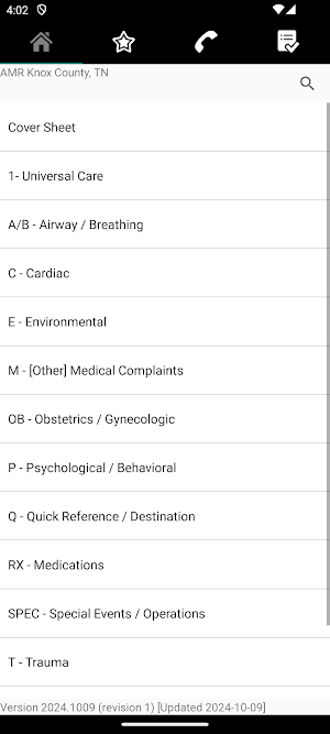 AMR Knox County Protocol Screenshot 2