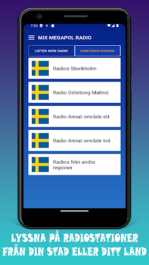 Mix Megapol Radio Sverige App Screenshot 2
