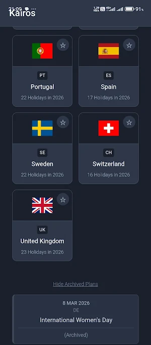 European Holidays and Calender Screenshot 3