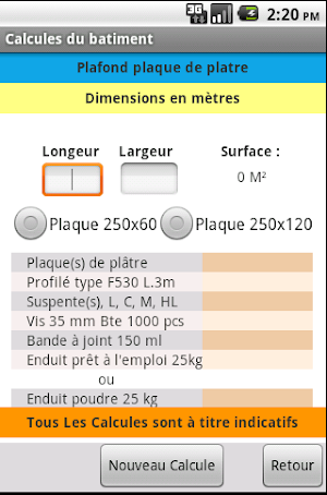 Building calculations Screenshot 2