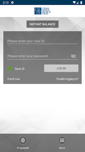 Cedar Rapids Bank – Personal Screenshot 1