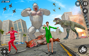 Angry Dino City Smasher:  Dinosaur Rampage Game 3D Screenshot 2