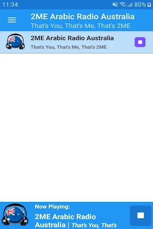 2ME Arabic Radio Australia App Screenshot 0