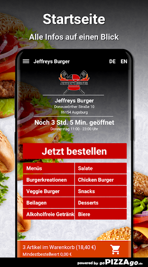 Jeffreys Burger Augsburg Screenshot 1