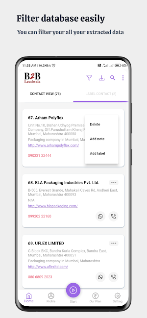 B2B Leadwala - Data Extractor Screenshot 2