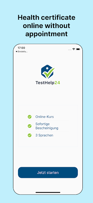 TestHelp24: Health Certificate Screenshot 0