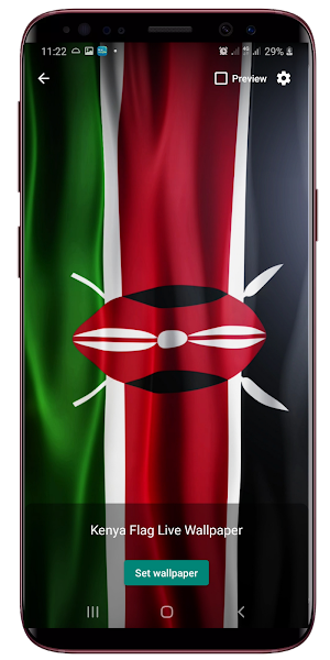 Kenya Flag Live Wallpaper Screenshot 1