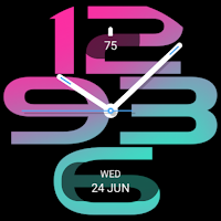 Strong Pink Blue Watch Face
