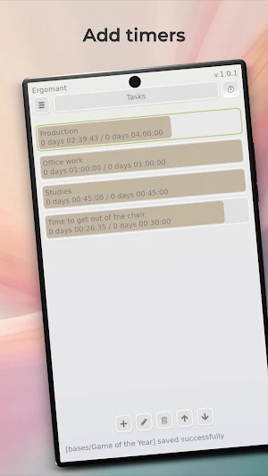 Ergomant: Time tracker Screenshot 1