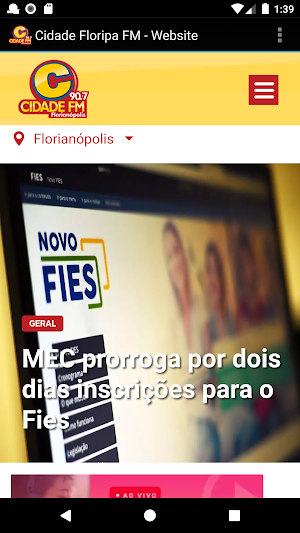 Rádio Cidade Floripa FM Screenshot 1