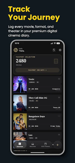 Cinema Passport: Movie Journal Screenshot 1