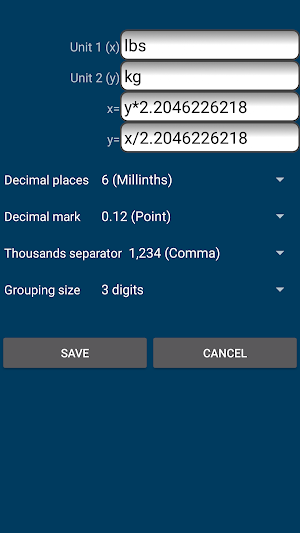 lbs kg converter Screenshot 2