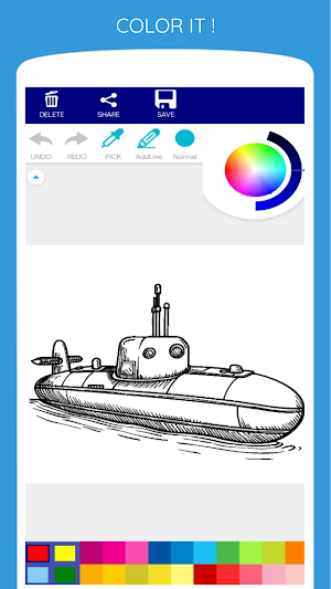 Submarine Coloring Book Screenshot 3
