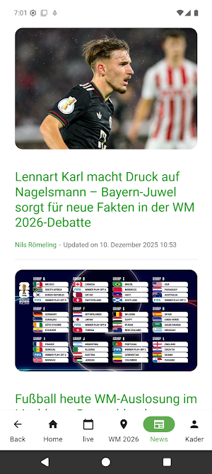 Fussball News & Live: WM 2026 Screenshot 1