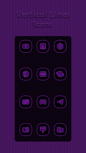 Vertical Purple Lines Icons Screenshot 2