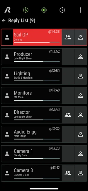 Riedel SmartPanel Screenshot 2