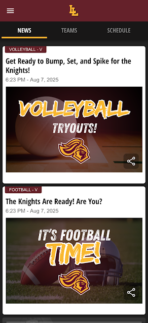 Las Lomas Knights Athletics Screenshot 1