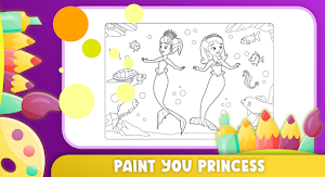 Coloring sofia mermaid game Screenshot 1