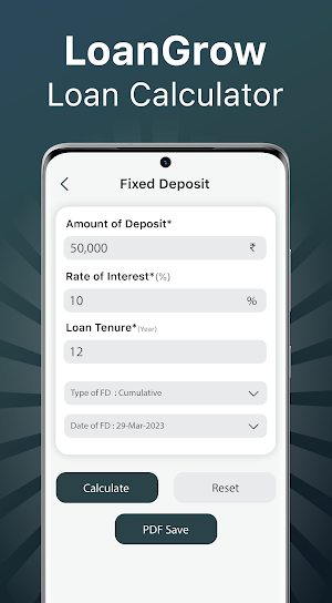 Loangrow - EMI Loan Calculator Screenshot 1