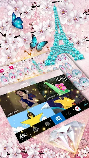 Girly Paris Keyboard - Girly theme Screenshot 3