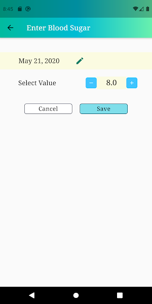 Blood Sugar Tracker Screenshot 2