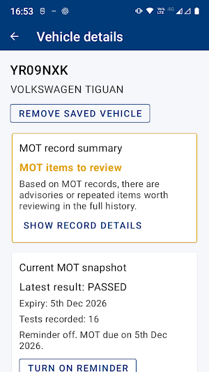MOT History Screenshot 1
