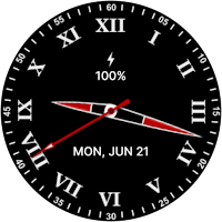 Black Analogue C Watch Face