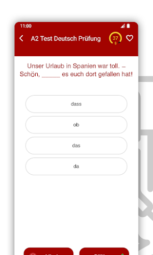 A2 Test Deutsch Prüfung Screenshot 2