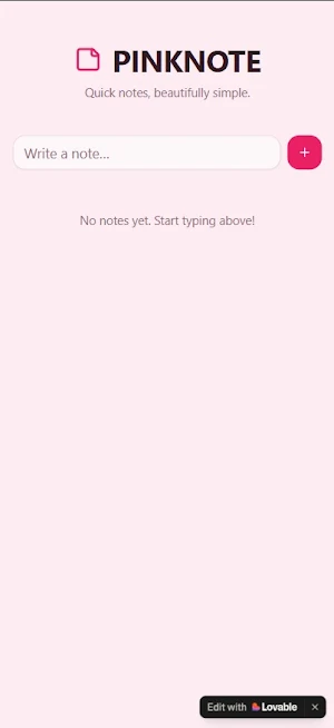 PINKNOTE Screenshot 0